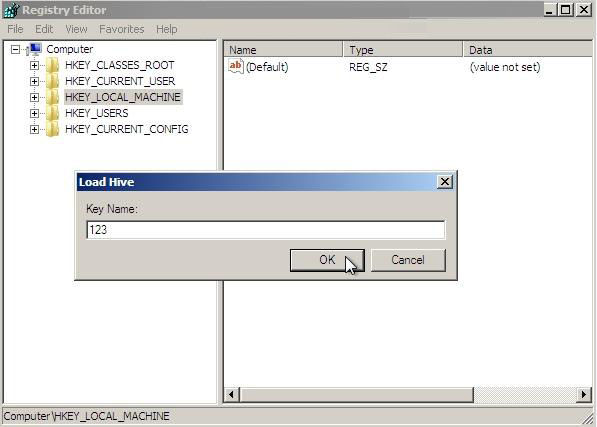 how to change windows password in regedit at boot