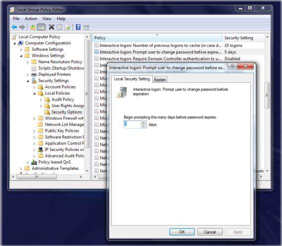 change password expiry notice default period in windows 8