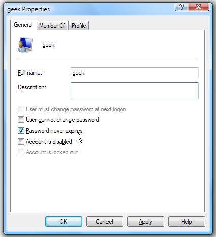 enable password expiration on window 7