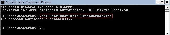 allow user to change password in windows 7