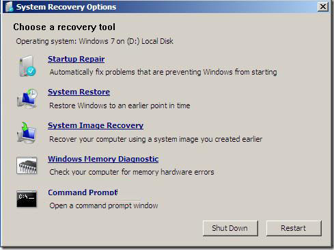 recover windows 7 login password