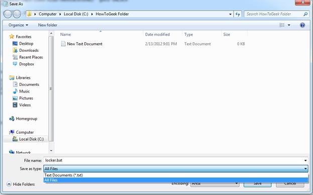 password protects a folder in windows