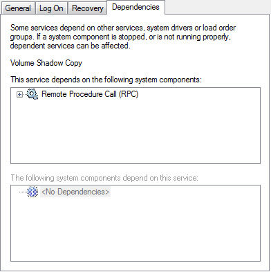 service dependencies