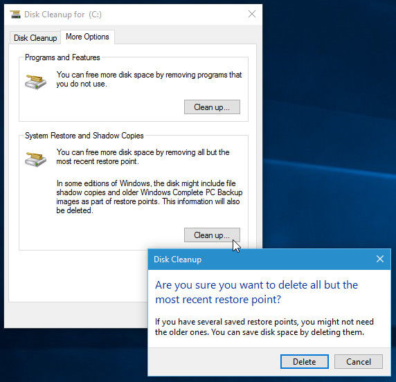 disk cleanup