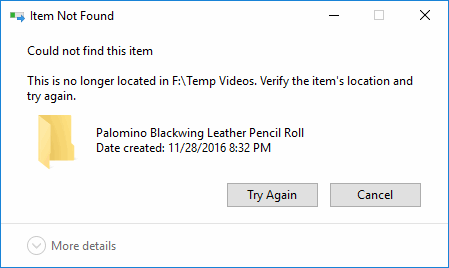 found folder delete windows cannot error eliminate fix part