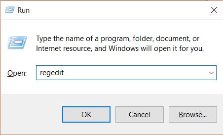 open registry editor