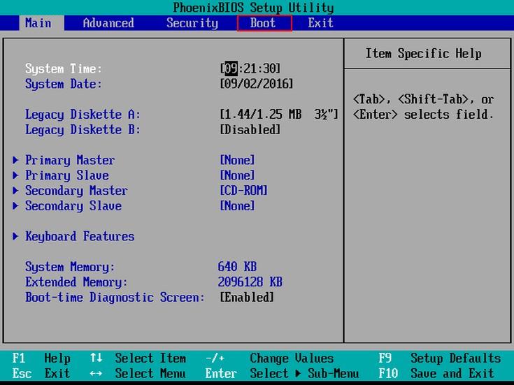 access setup utility