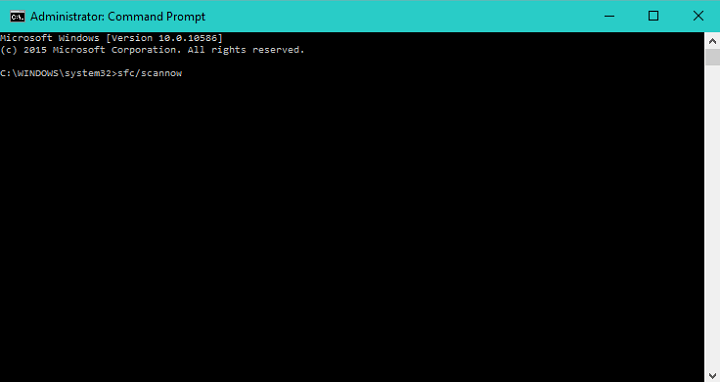 administrator command prompt scan