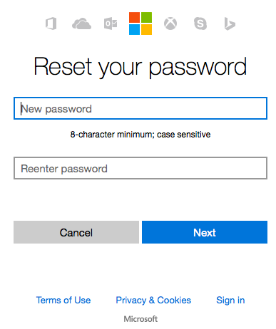reset your password