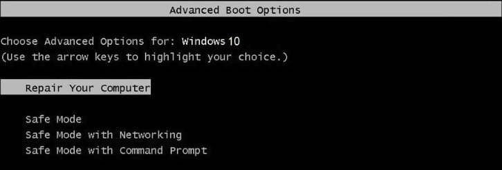 select safe mode