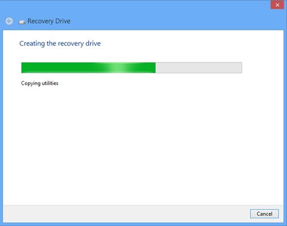 create a recovery drive in windows 8
