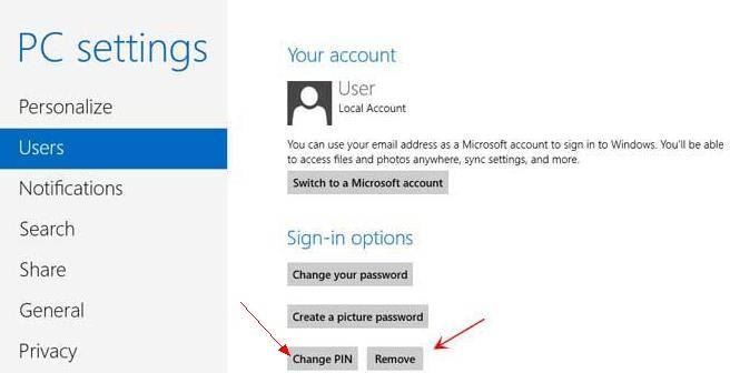 create windows 8 pin logon