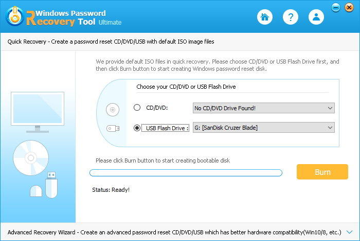 microsoft password reset cd