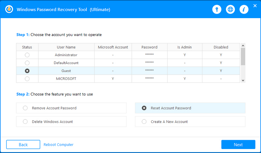 إعادة ضبط كلمة مرور ويندوز 7 باستخدام windows password recovery tool